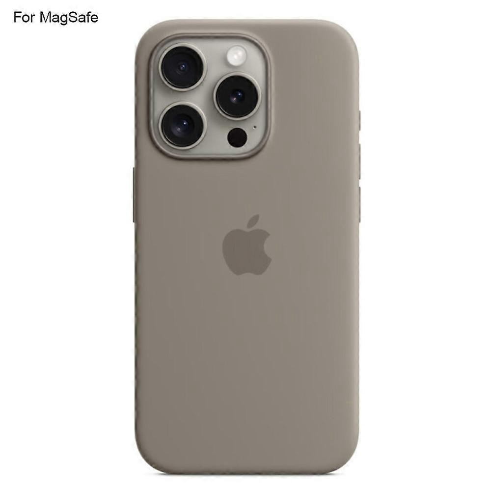 GENUINE APPLE SILICON CASE IPHONE 15 PRO CLAY MAGSAFE