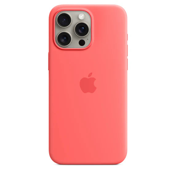 GENUINE APPLE SILICON CASE IPHONE 15 PRO GUAVA MAGSAFE