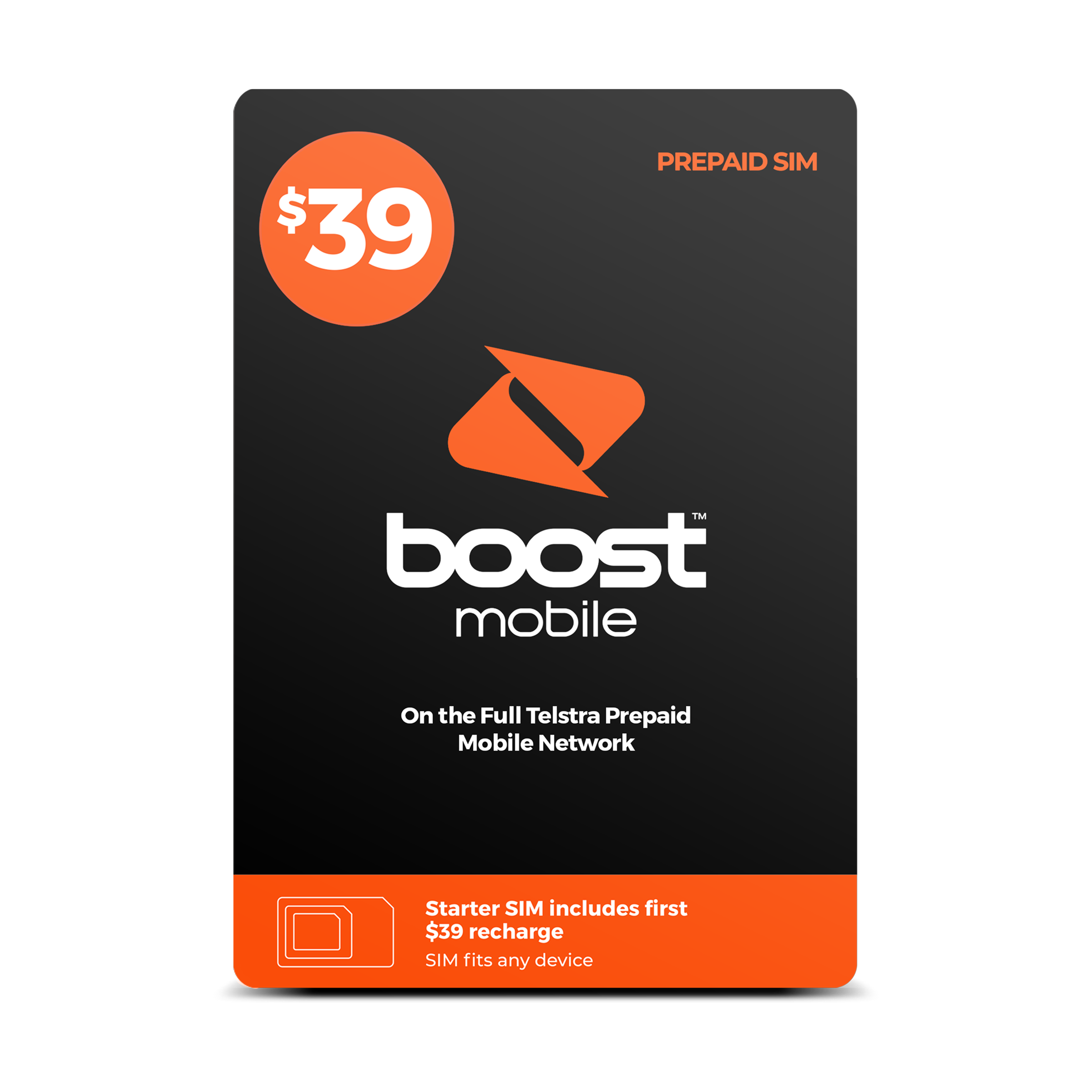 BOOST MOBILE $39 PREPAID SIM - 28 DAYS EXPIRY